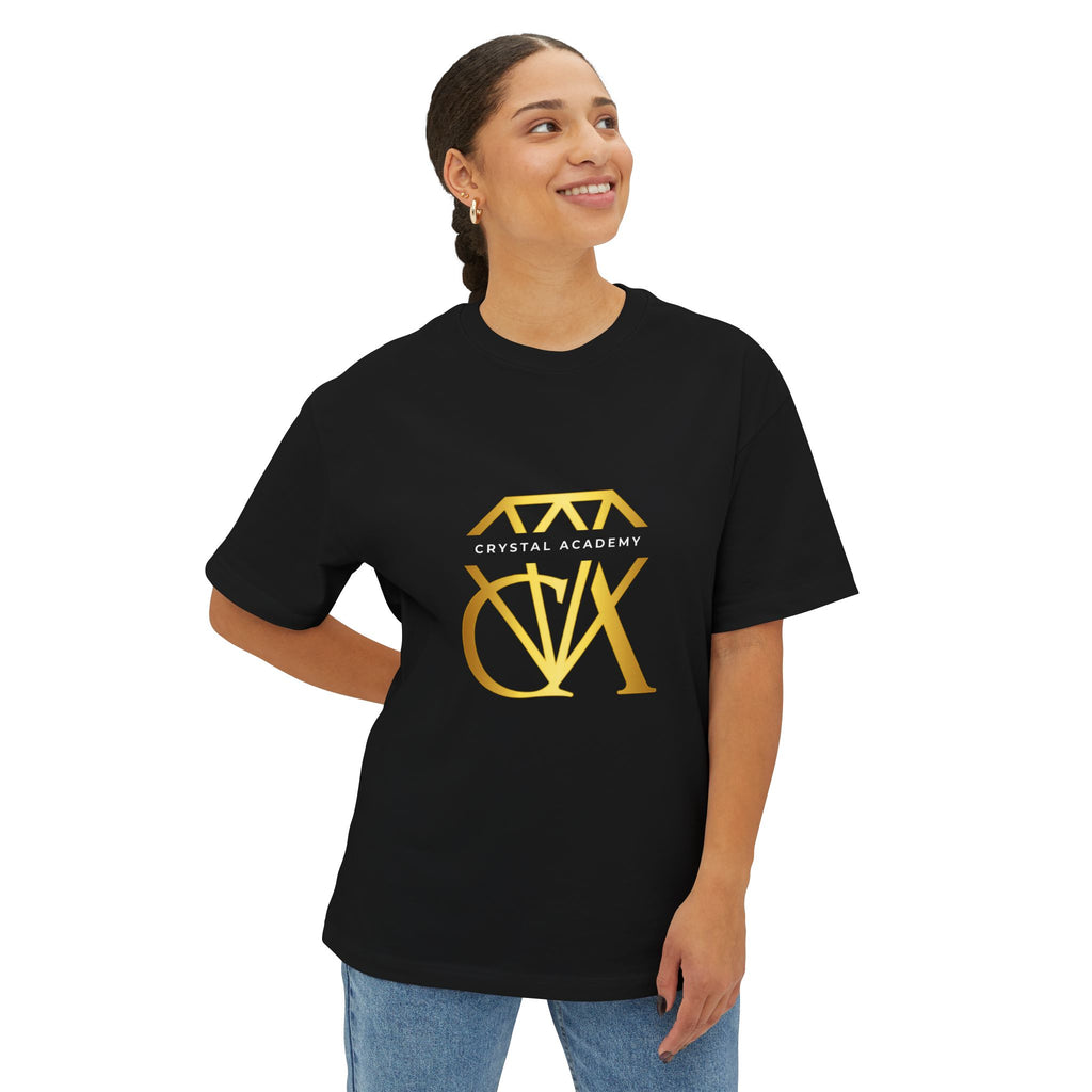Crystal Academy Unisex Oversized Boxy Tee - Stylish and Comfortable Fashion