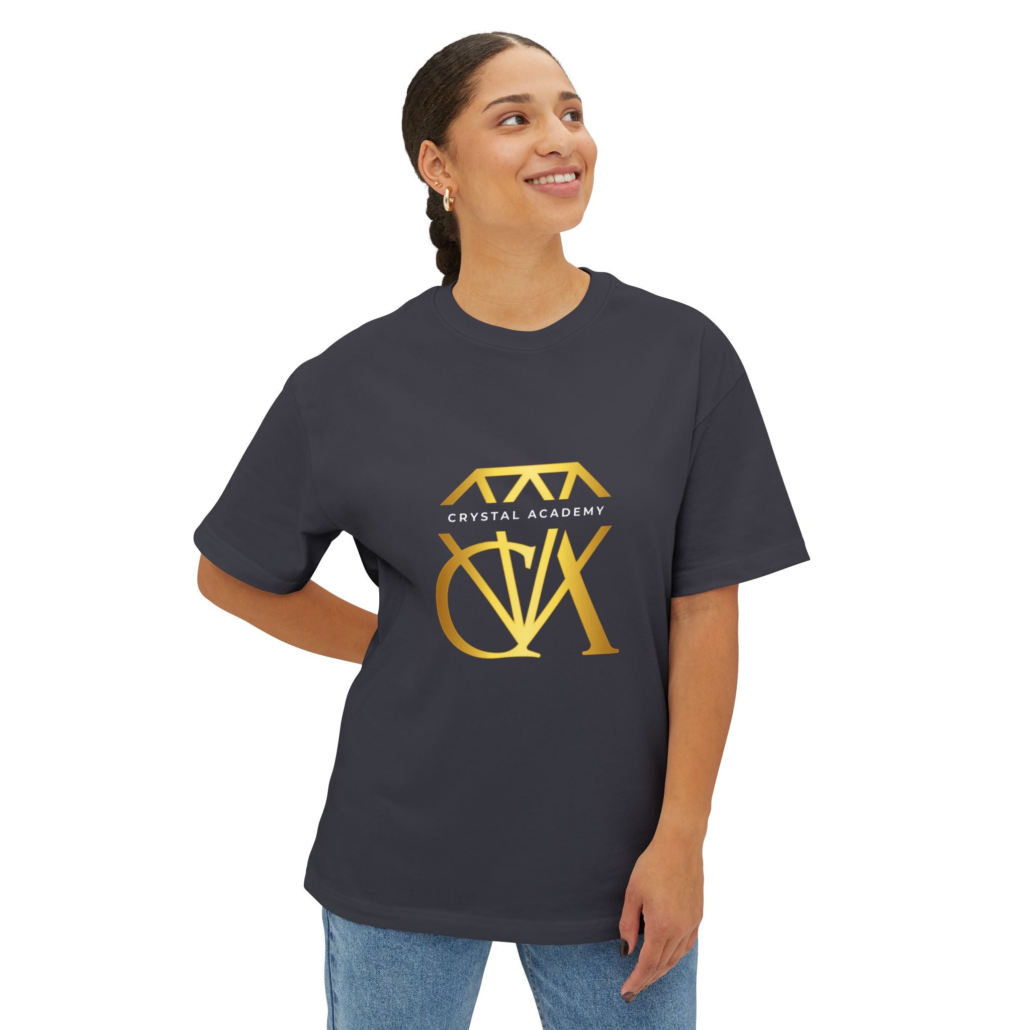 Crystal Academy Unisex Oversized Boxy Tee - Stylish and Comfortable Fashion